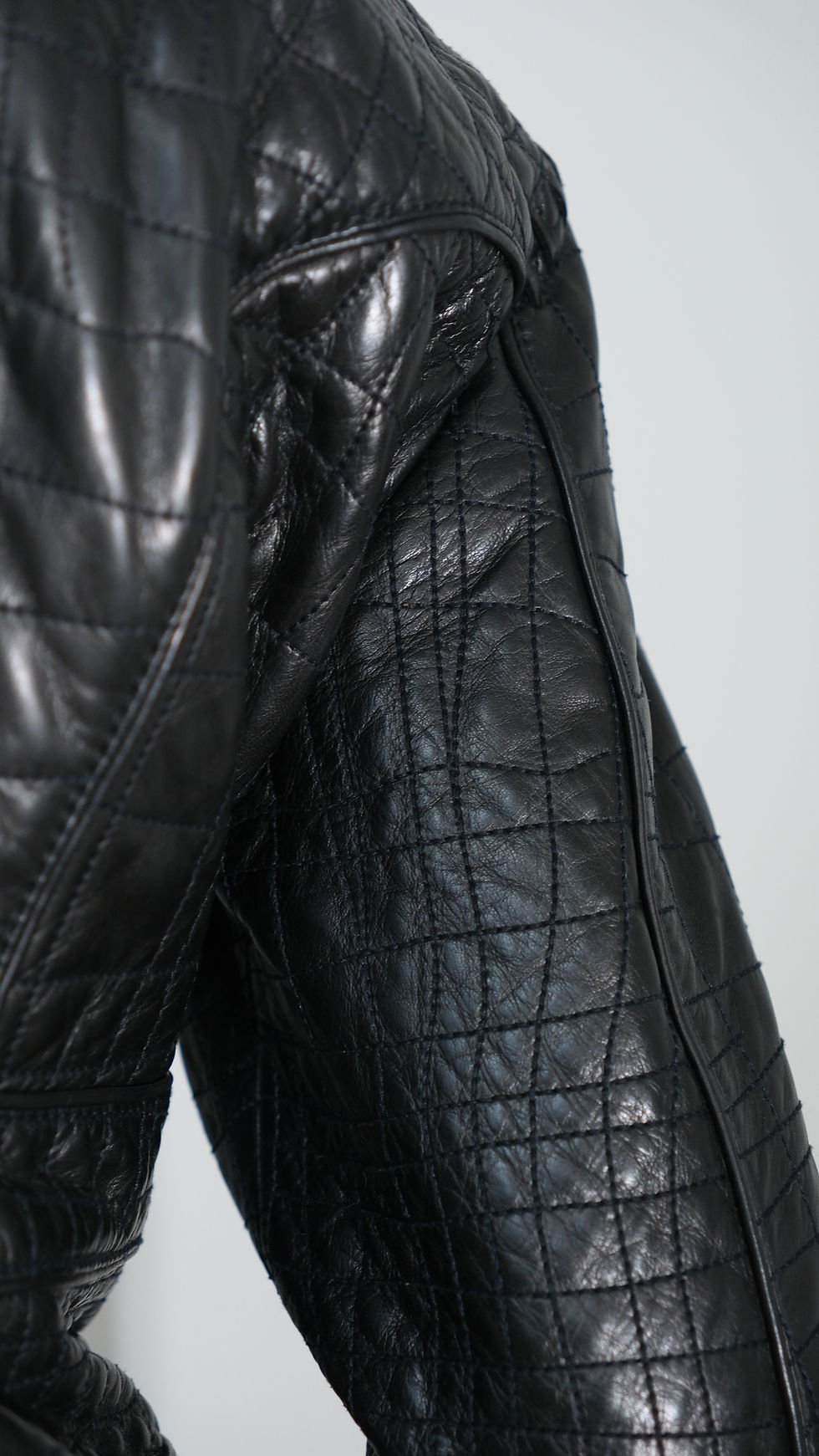 Thumbnail: Roberto Cavalli 90s Runway Croco Effect Leather Jacket