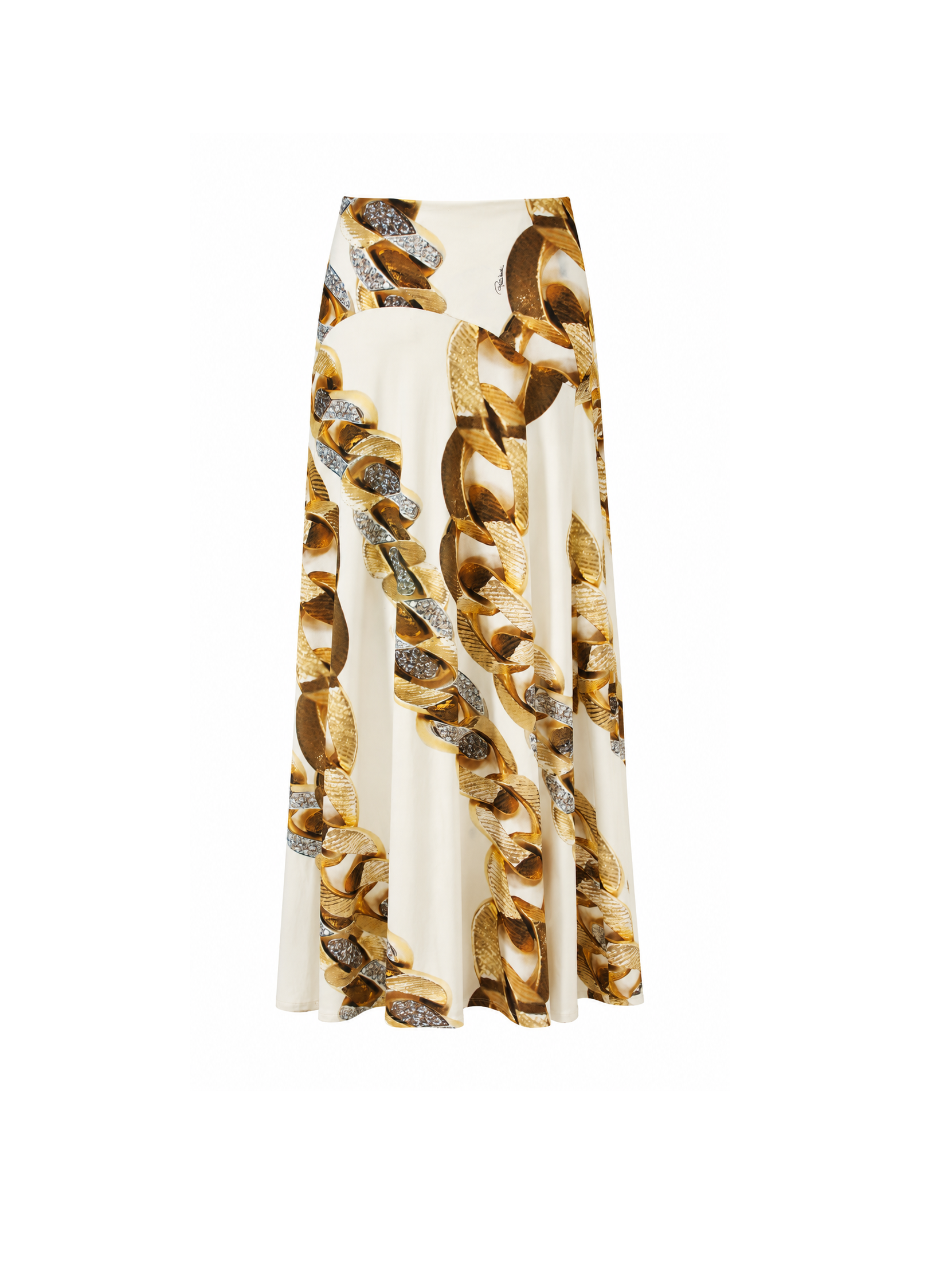 Roberto Cavalli Silk Maxi Printed Skirt 2000s