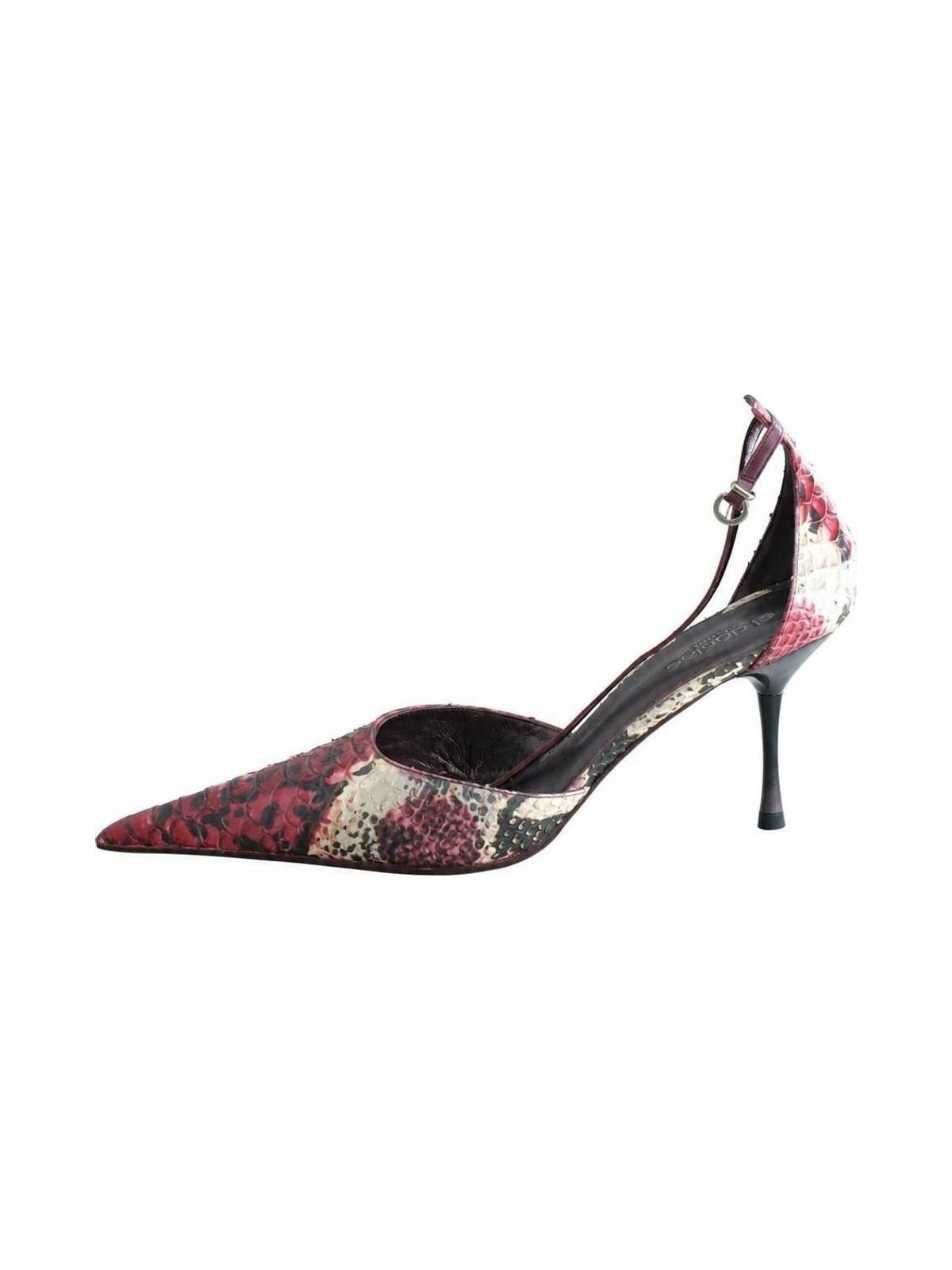 El Dantes Red Faded Pyton Heels