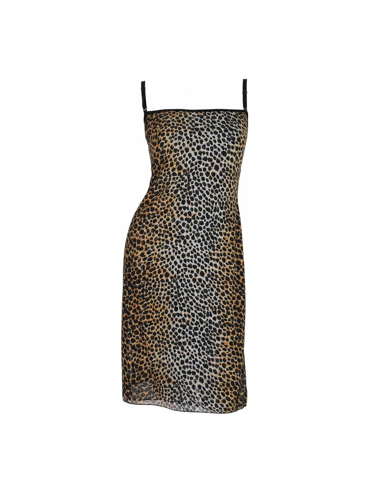 Dolce & Gabbana Cheetah Printed Mesh Dress 2000s