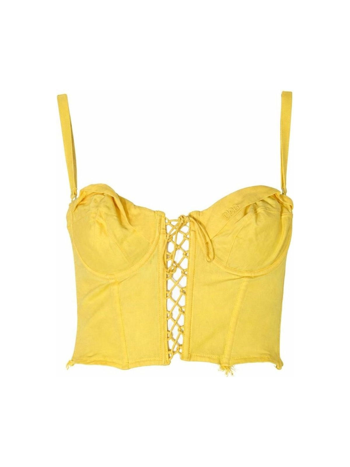Christian Dior 90s Yellow Corset Top