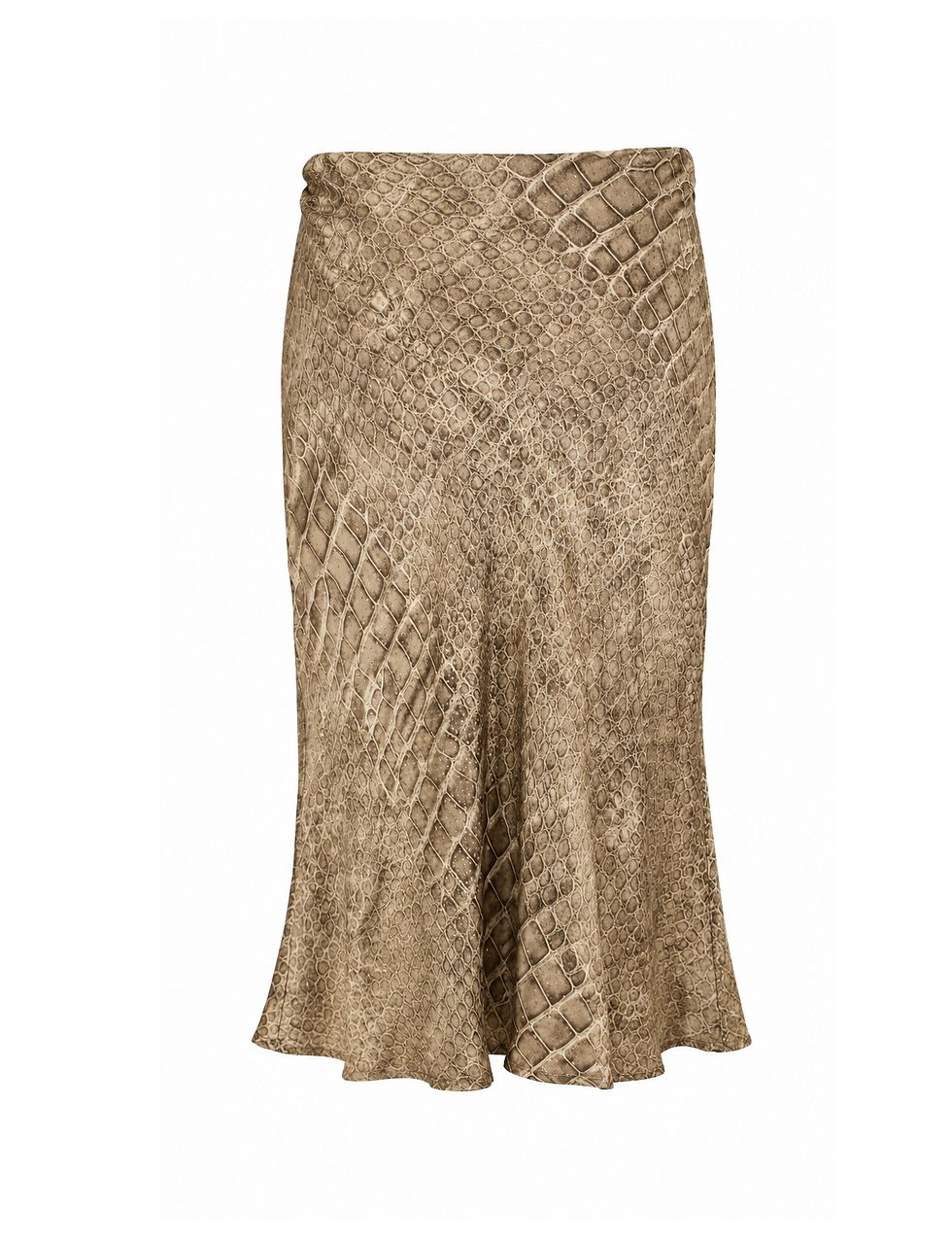 Thumbnail: Roberto Cavalli SS2011 Silk Crocodile Printed Skirt Piercing