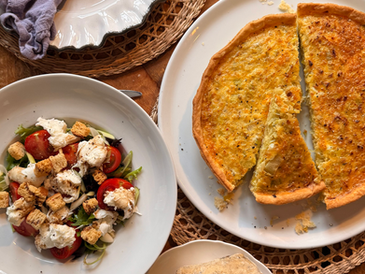 A Rustic Cheesy Leek & Thyme Tarte (with Egg-Free Pastry)