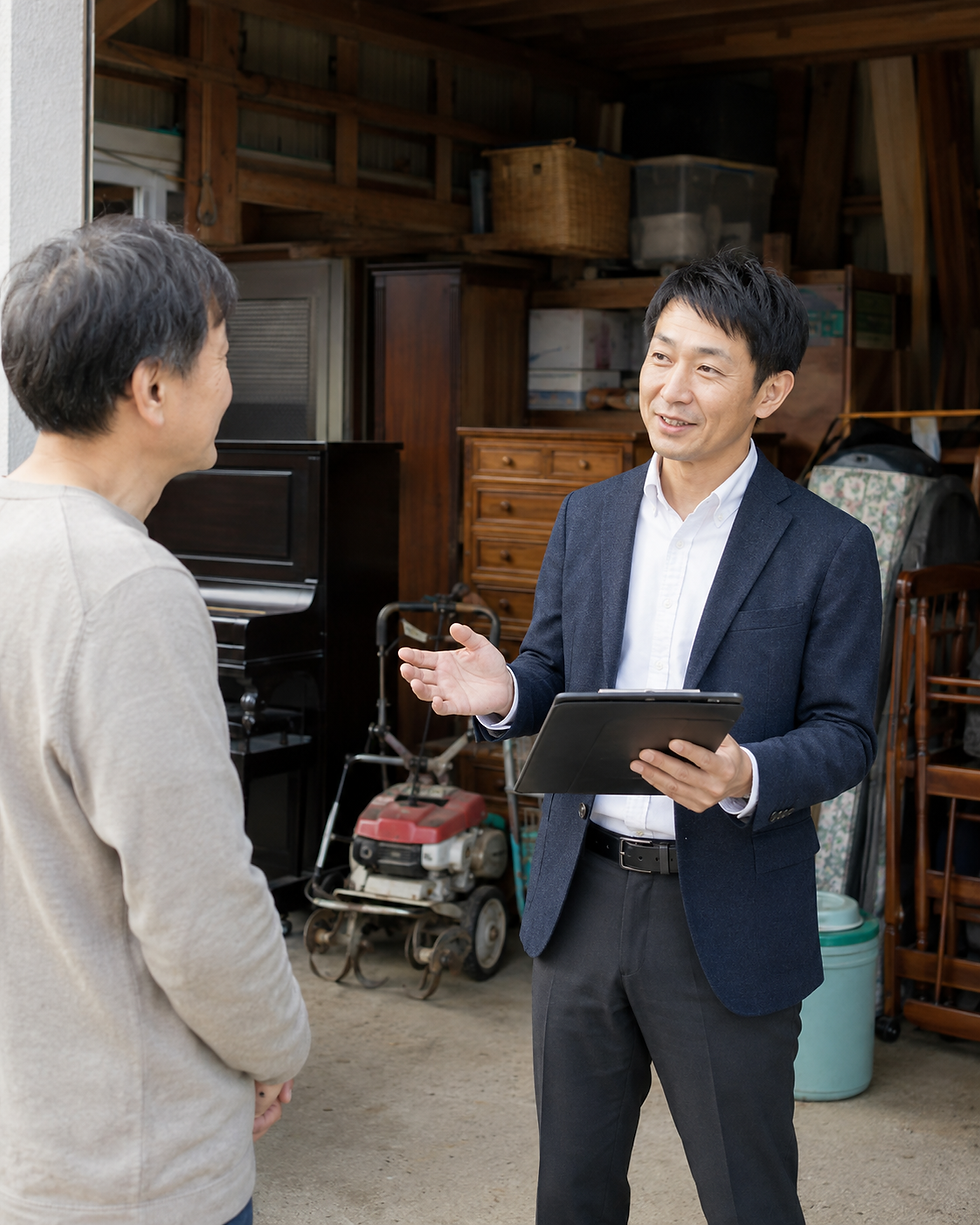神戸市西区で家具・ピアノ・農機具・不動産などの手放し方を相談するイメージ