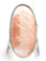 Grande bague en Scolécite, taille 61