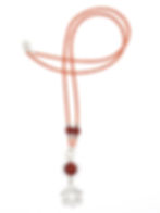 Sautoir en agate avec pendentif Fleur de Lotus