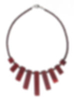 Collier chic en pierres naturelles de Cornaline et Grenat - Karine Créations