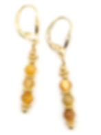 Boucles d'oreilles artisanales en Oeil de Tigre et Argent 925 doré