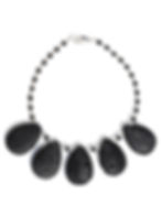 Collier chic en pierres naturelles de Lave et Argent 925 - Karine Créations