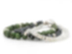 Bracelet vert en Chrome diopside et Pierre de Lune