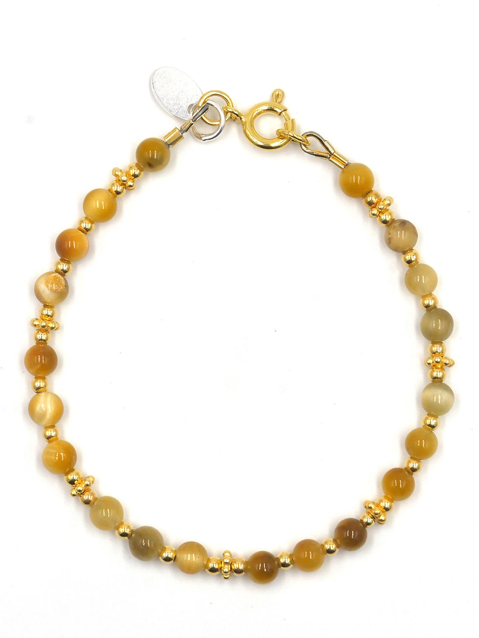 Bracelet artisanal unique en Oeil de Tigre