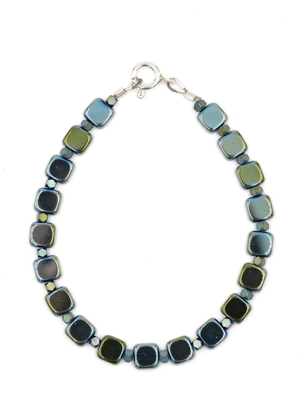 Miniature : Bracelet Hématite avec perles carrées