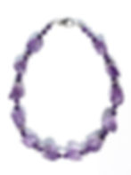 Collier en pierres naturelles d'Améthyste violette et Argent 925 - Karine Créations