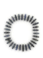 Bracelet artisanal en pierres naturelles de Dumortiérite et Cristal