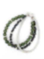 Bracelet en Chrome diopside, Pierre de Lune, Hématite et Argent 925