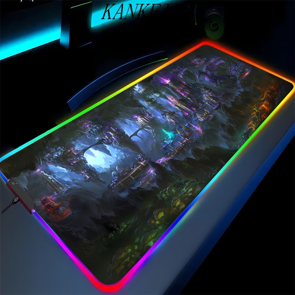 RGB Heroes of Might and Magic 3 Gamer Keyboard Mat Map Playmat Gaming Pad Led Ba