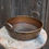 Thumbnail: Antique Large Rolled Edge Riveted Two Handle Copper Shallow Bowl Sink Basin