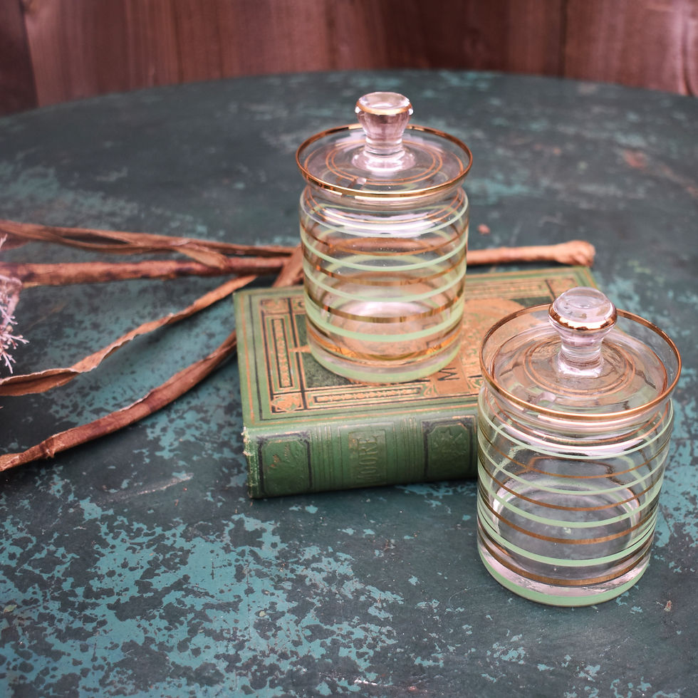 Thumbnail: Vintage 1951 Dalston Masonic Lodge 3008 Ladies' Festival Gift Jars & Autographs