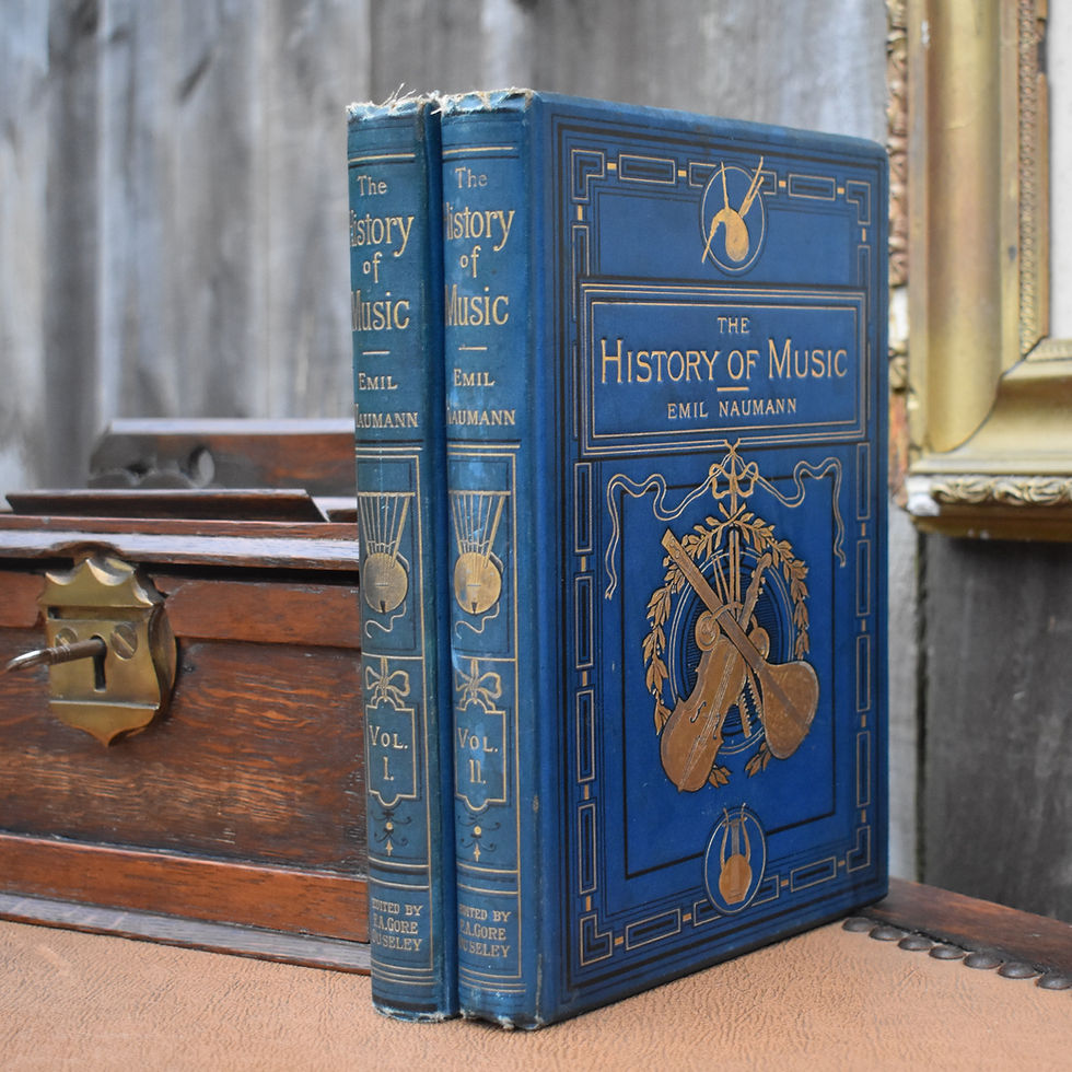 Thumbnail: Antique History of Music Emil Naumann Gilt Embossed Special Edition Book Pair