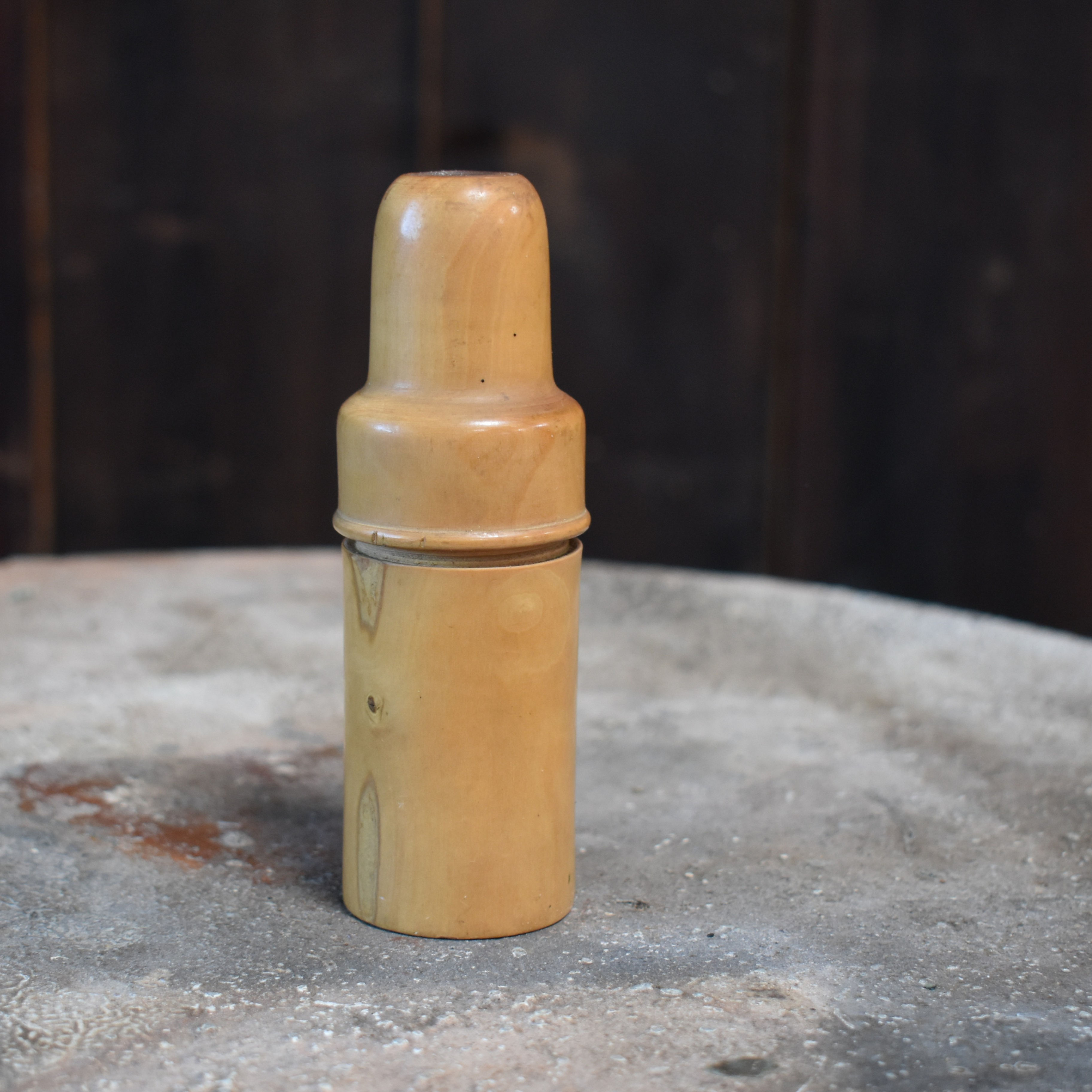 Antique Allen & Hanbury's Apothecary Treen Boxwwod Pharmacy Travel Bottle Case