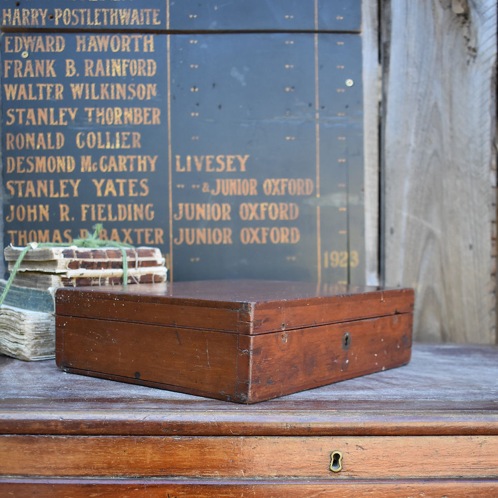 Thumbnail: Antique J. Short Dentist Apothecary Mahogany Box Dentistry Medical Travel Case
