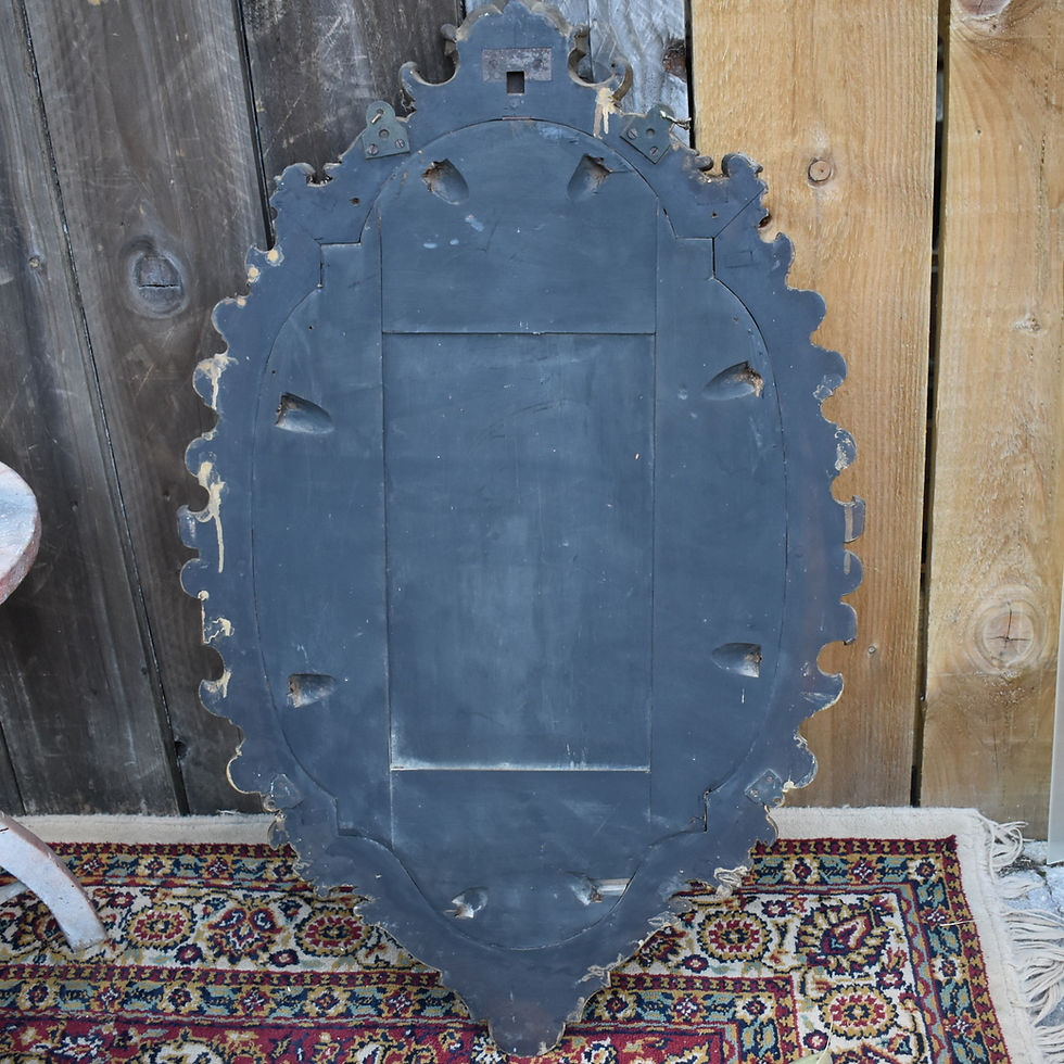 Thumbnail: Antique Early 19th Century Ornate Oval Gold Gilt Gesso Plaster Picture Frame