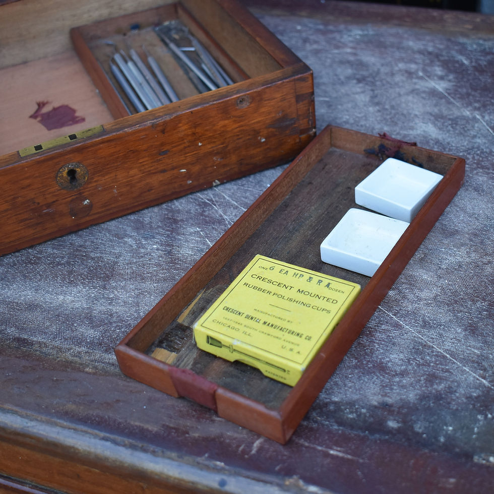 Thumbnail: Antique J. Short Dentist Apothecary Mahogany Box Dentistry Medical Travel Case