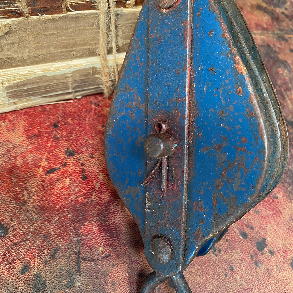 Thumbnail: Vintage Salvage SWL Maritime Boat Yacht Heavy Cast Iron Swivel Pulley Hook