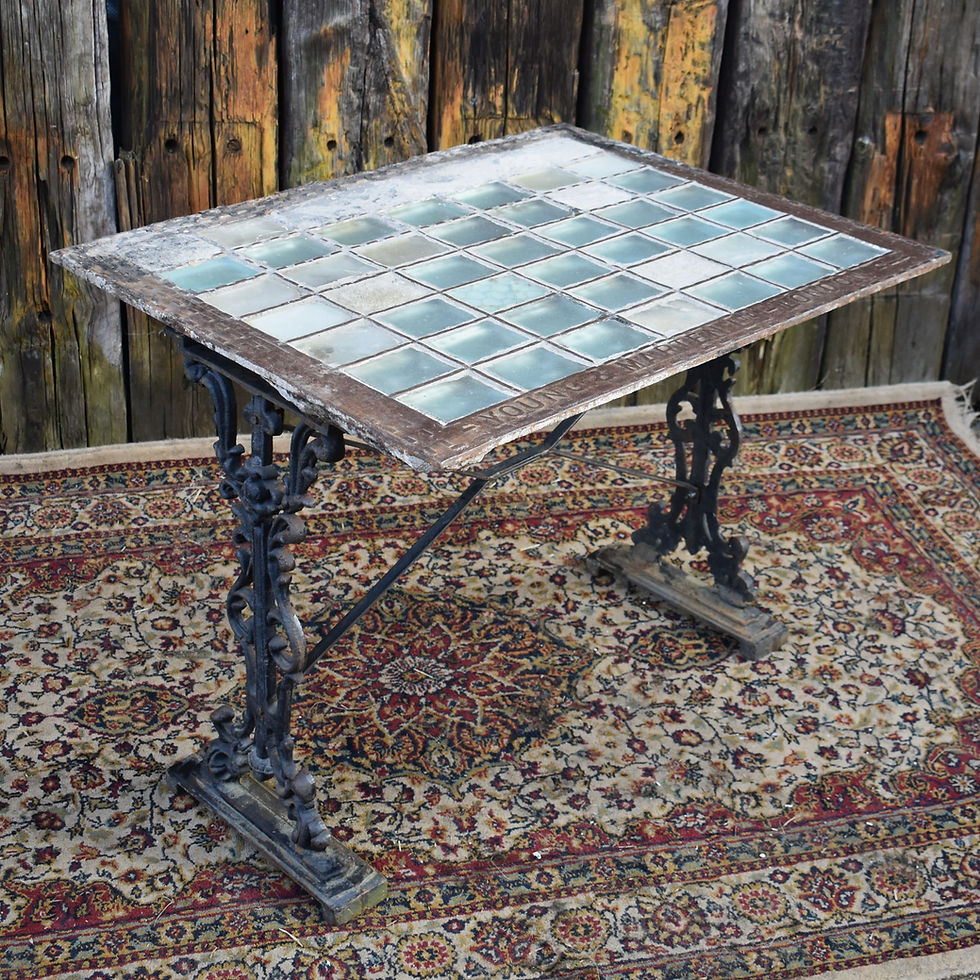 Thumbnail: Antique Victorian Young & Marten Salvaged Pavement Light Well Cast Iron Table