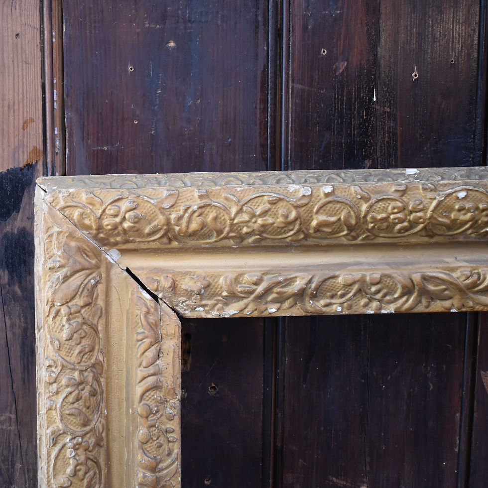Thumbnail: Antique Gilt Gesso Frame Salvaged Gold Ornate Wooden Picture Frame