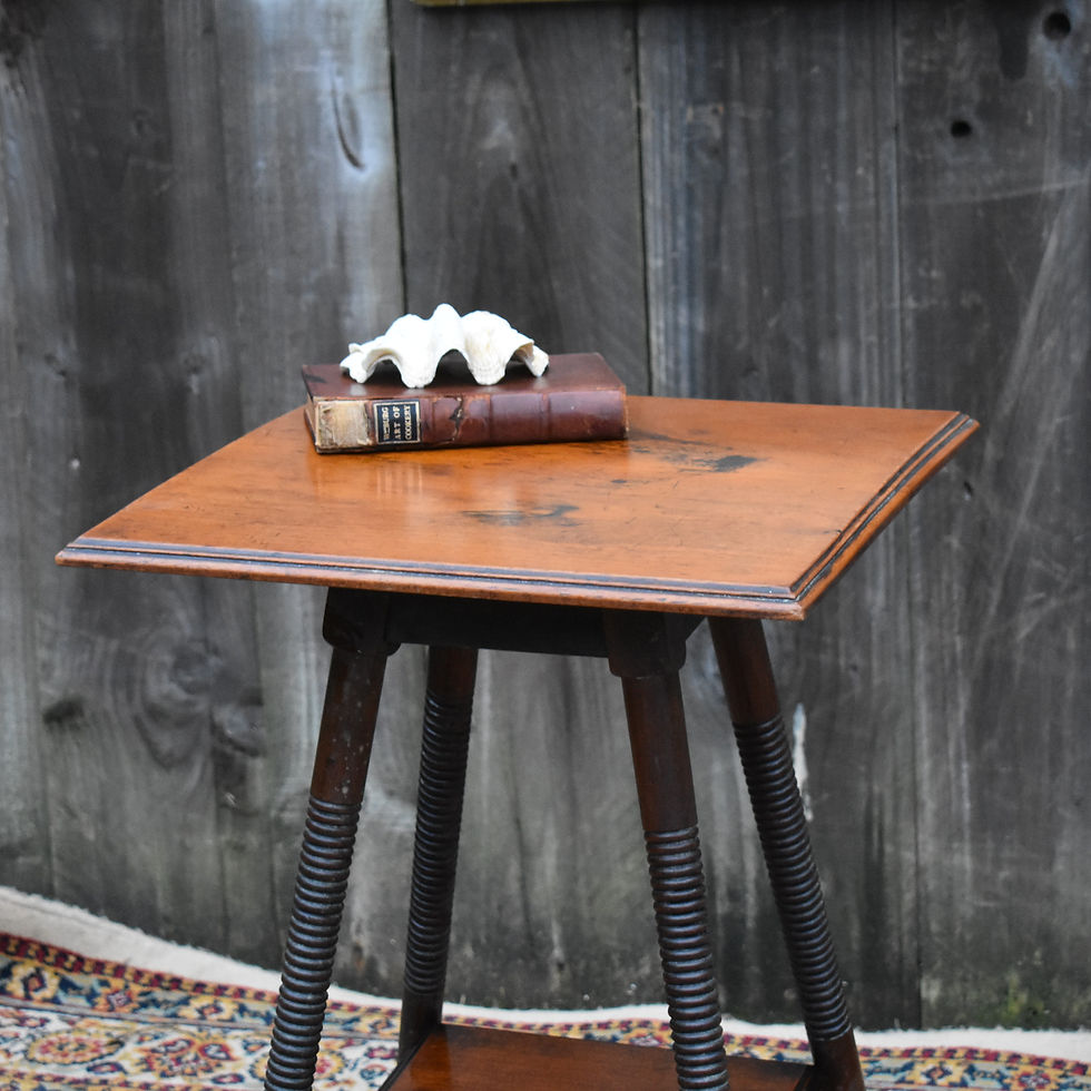 Thumbnail: Antique Aesthetic Movement Mahogany William Birch Liberty & Co Side Sofa Table