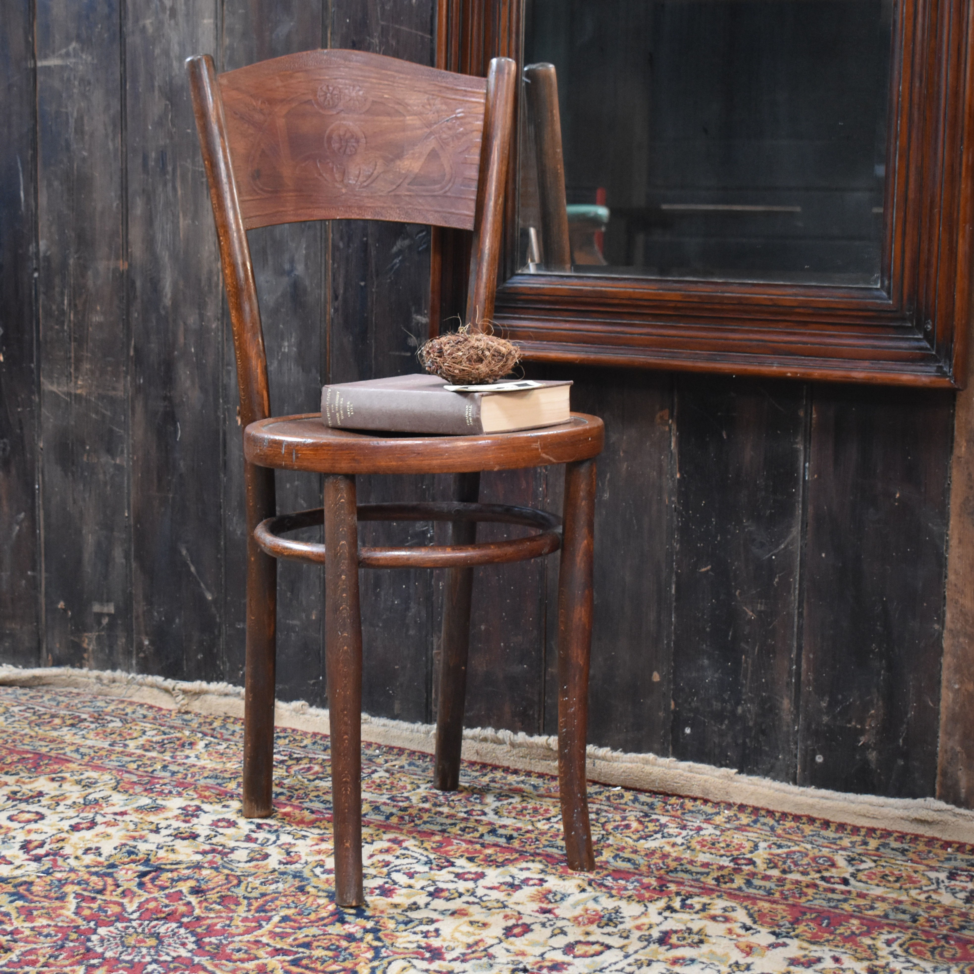 Antique Original Mazowia Thonet Design Beech Bentwood Cafe Bistro Chair