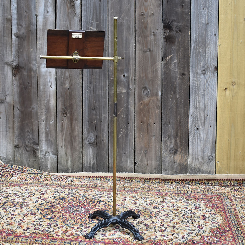 Thumbnail: Antique Leveson & Sons Adjustable Walnut Reading Lectern Bed Working Music Stand