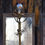 Thumbnail: Antique Rare Art Nouveau Adjustable Brass Converted Standard Lamp Floor Light