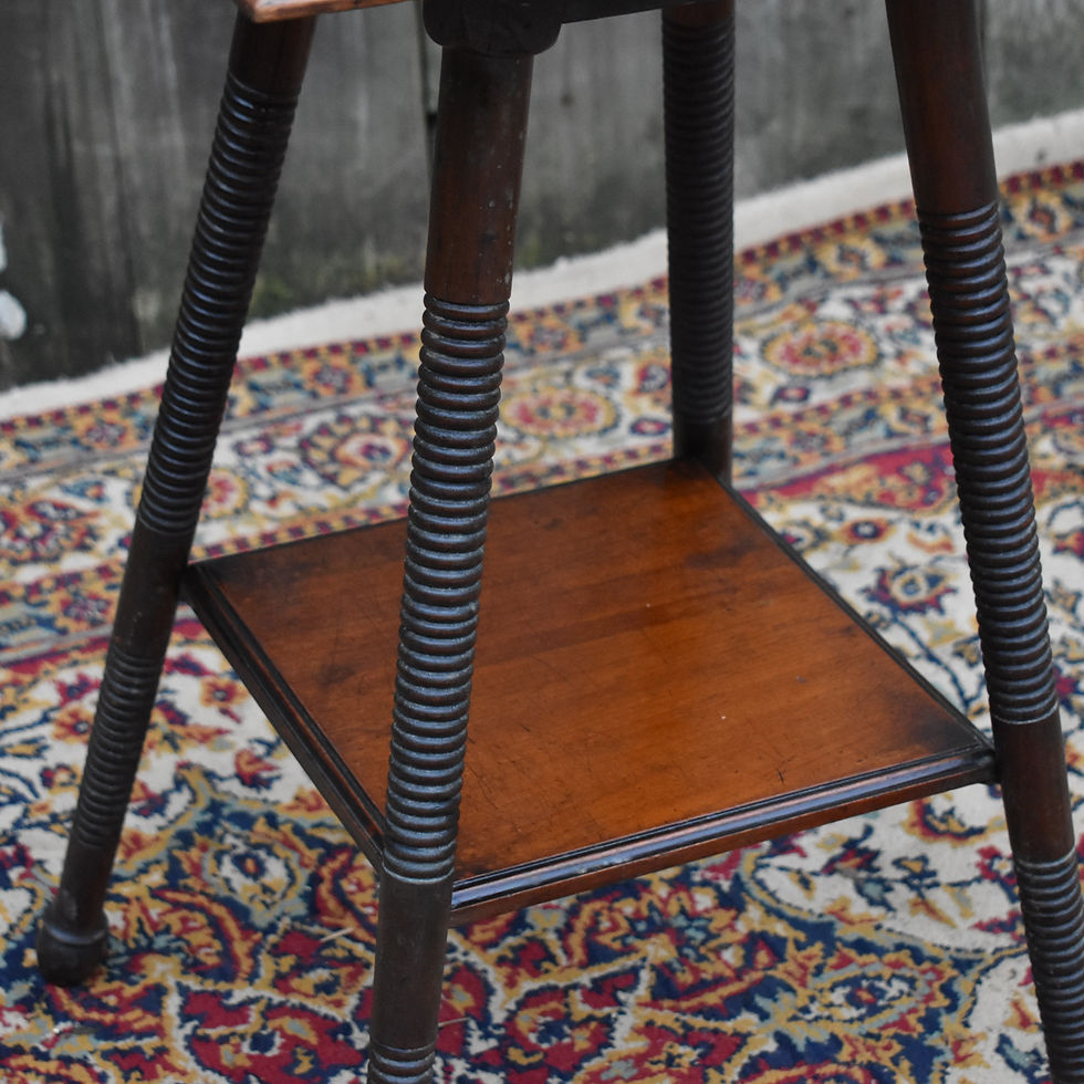 Thumbnail: Antique Aesthetic Movement Mahogany William Birch Liberty & Co Side Sofa Table