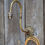 Thumbnail: Antique Exquisite Flower Cast Brass Converted Gas Wall Task Light Fully Rewired