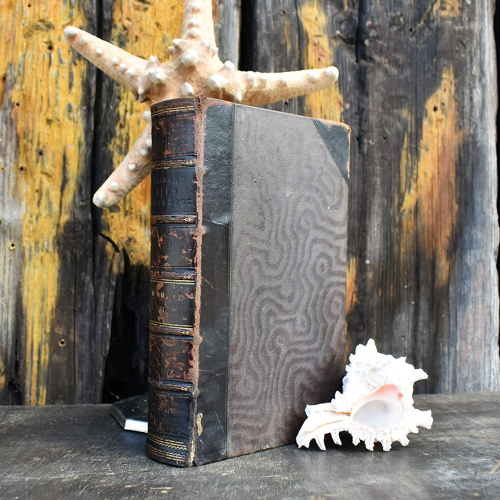 Antique 1909 Farrar's Reverend EA Lane Life of Christ Half Leather Bound Book