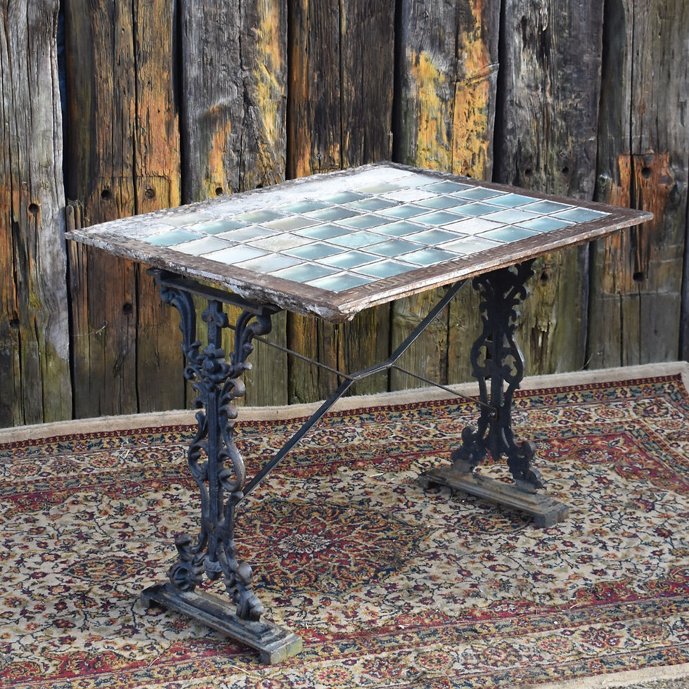 Antique Victorian Young & Marten Salvaged Pavement Light Well Cast Iron Table