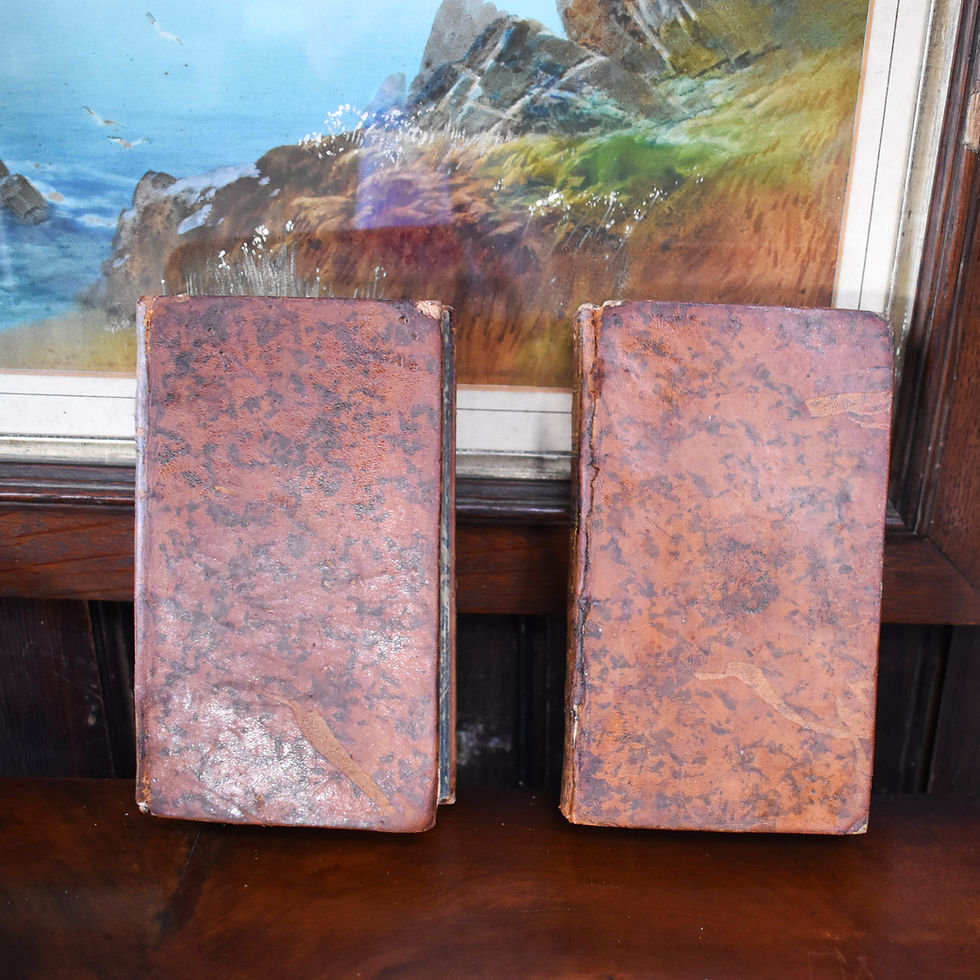Thumbnail: Antique 1754 Latin Book Marcus Fabius The Oratories Leather Bound  2 Volumes