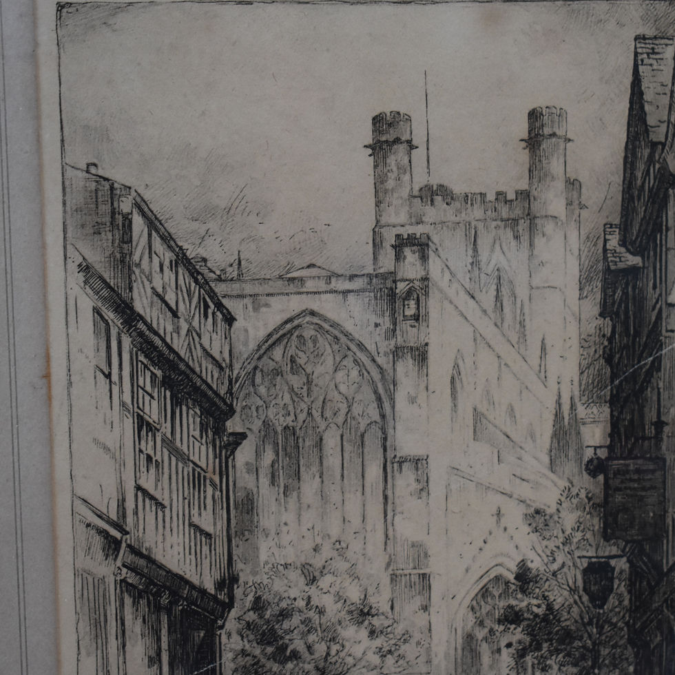 Thumbnail: Antique Featherstone Robson Canterbury Chester Worchester Catheral Etching Trio