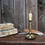 Thumbnail: Antique Salvaged Victorian Brass Repurposed Chamberstick Converted  Table Lamp