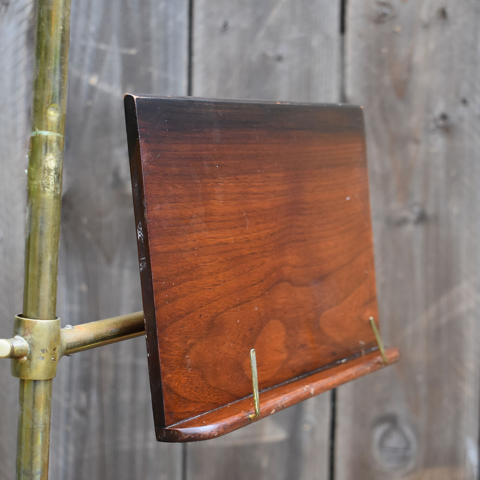 Thumbnail: Antique Leveson & Sons Adjustable Walnut Reading Lectern Bed Working Music Stand