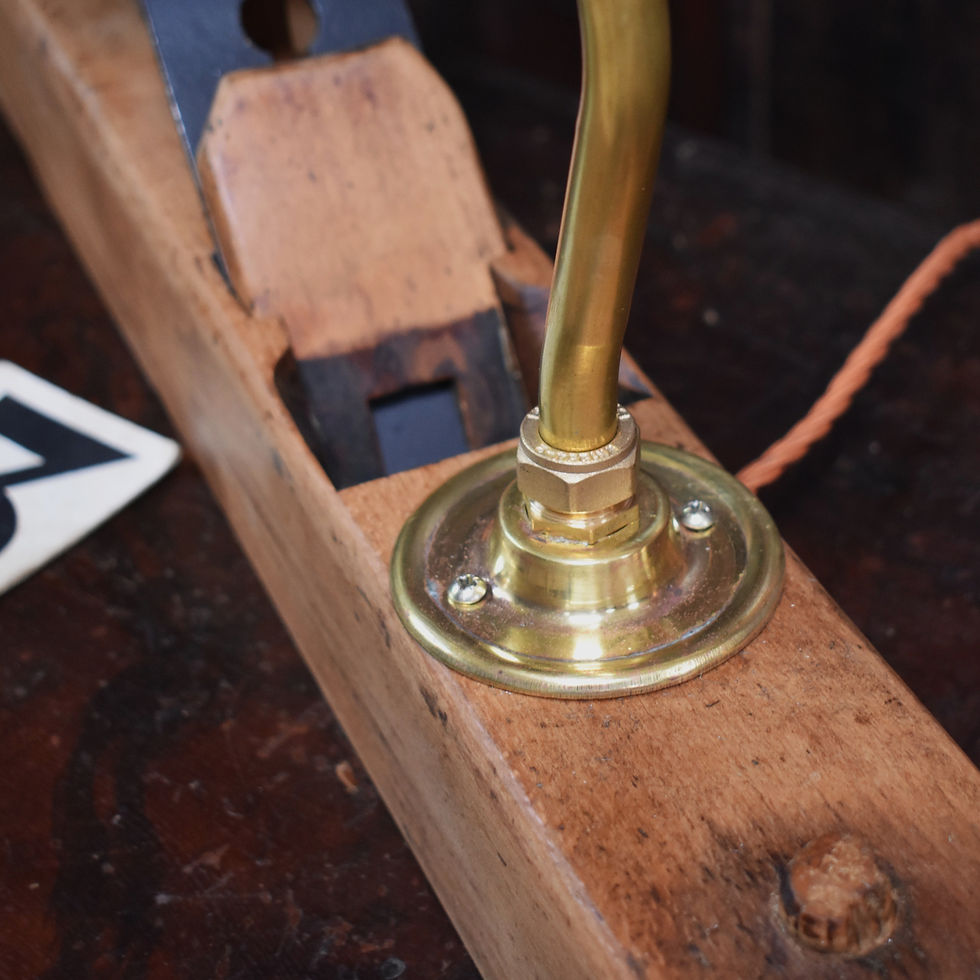 Thumbnail: Antique Large Salvaged Sorby English Carpenters Plane Converted Task Lamp Light