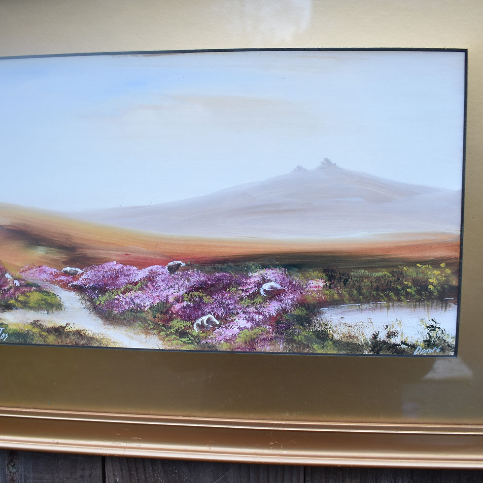 Thumbnail: Antique 1900 AE Dumble Haytor High Willbays Dartmoor Watercolour Gilt Frame Pair