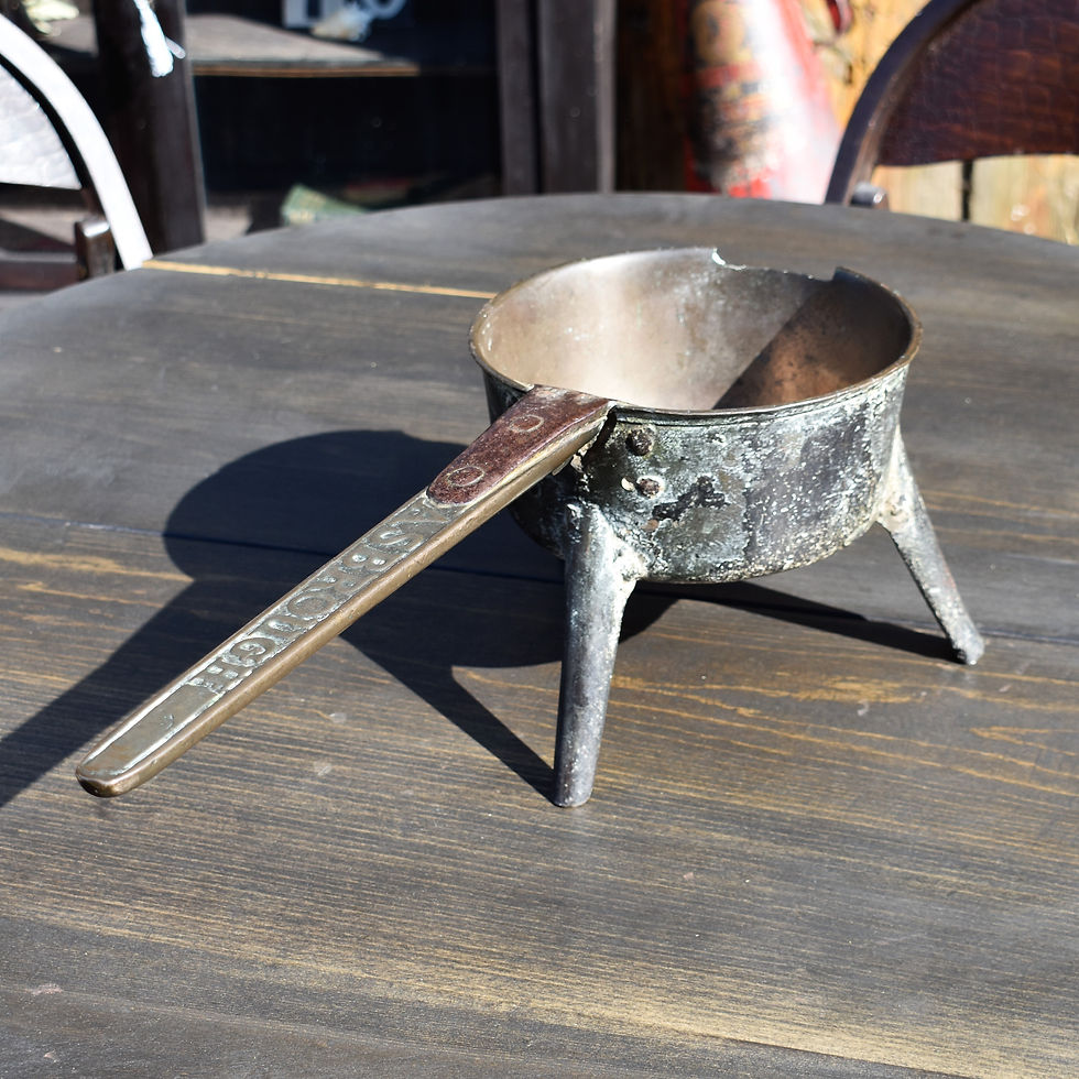 Antique Georgian Wasbrough Of Bristol Foundry Bronze Skillet Smelting Pot saupan