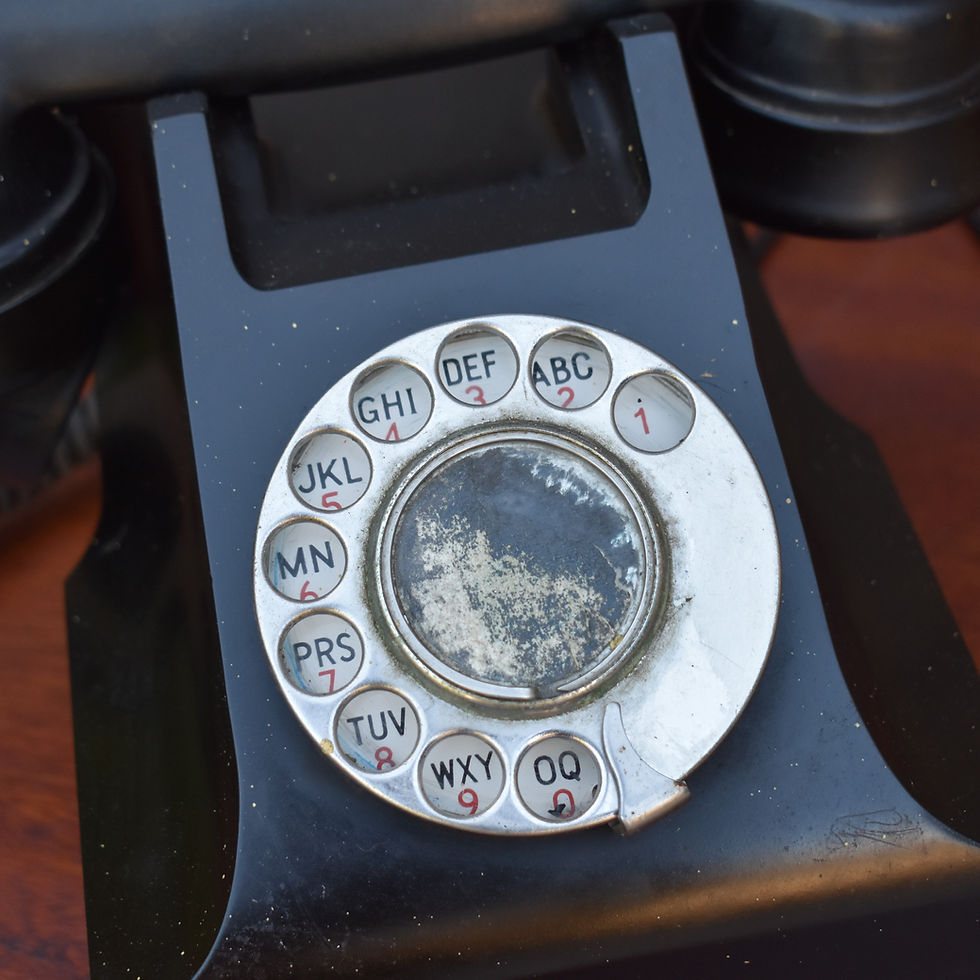 Thumbnail: Antique 1940s 332 Black Bakelite Chrome Rotary Iconic Telephone Untested