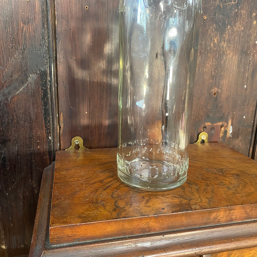 Thumbnail: Vintage Thomas & Evans Corona Pure Drinks Glass Bottle Toggle Seal Flip Top Lid