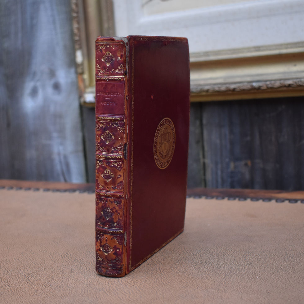 Thumbnail: Antique 1897 Kenilworth Walter Scott Penzance School Prize Giving Leather Book