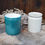 Thumbnail: Vintage Maling Of Newcastle Teal Lustre Pottery With Salt Glazed Jar Pot Pair