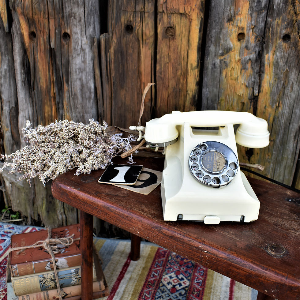 Thumbnail: Antique Vintage GPO 332L White Bakelite Telephone Spares & Repair Staging Prop